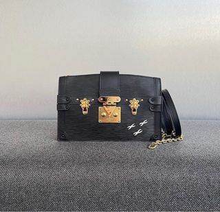 LOUIS VUITTON Taiga Pochette Apollo Clutch Bag Noir M30086 LV Auth