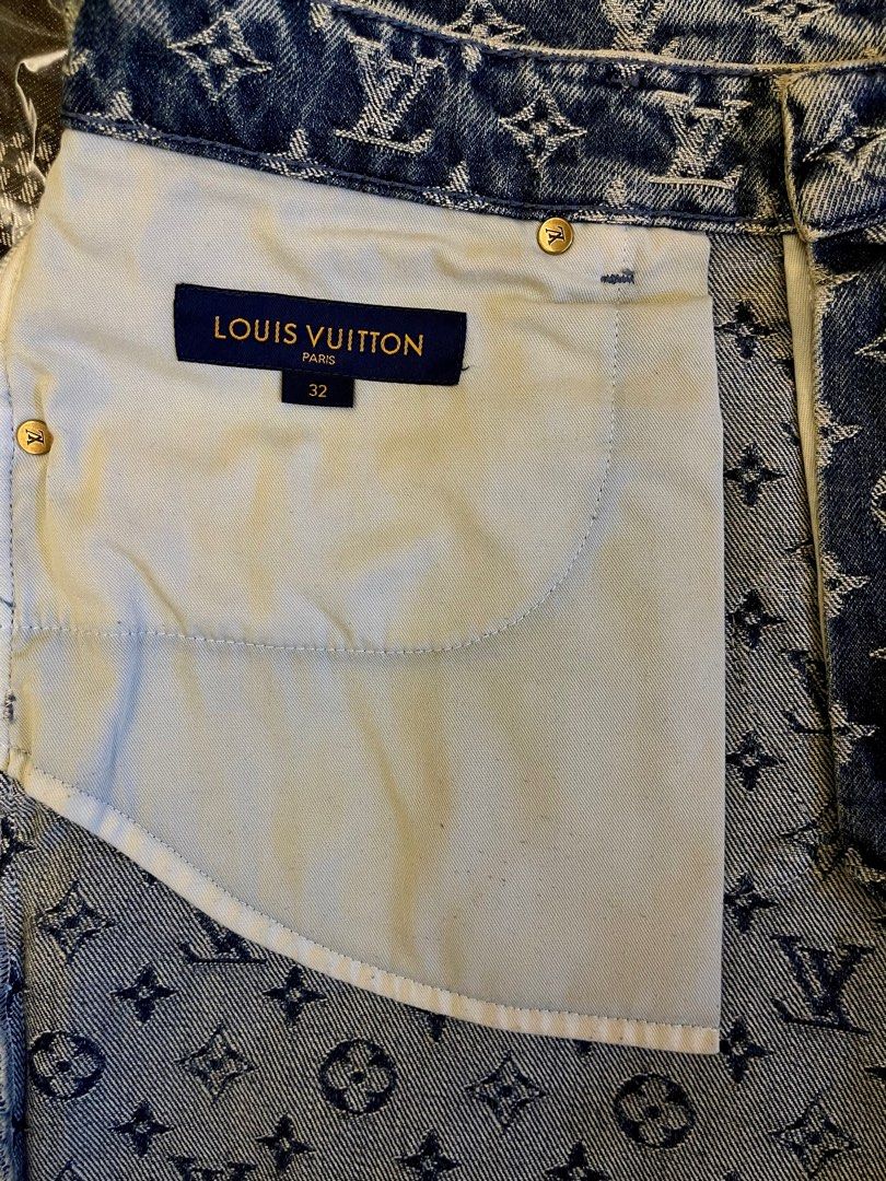 Louis Vuitton x Nigo Monogram Patchwork Denim Pants Indigo Men's - FW21 - US