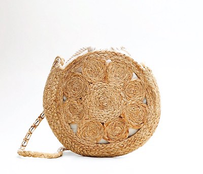 Mango round straw best sale bag