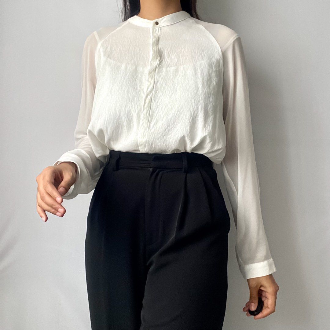 MNG comfy blouse, Women's Fashion, Tops, Blouses on Carousell