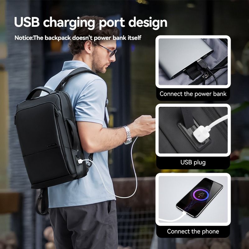 3 way usb charging backpack store