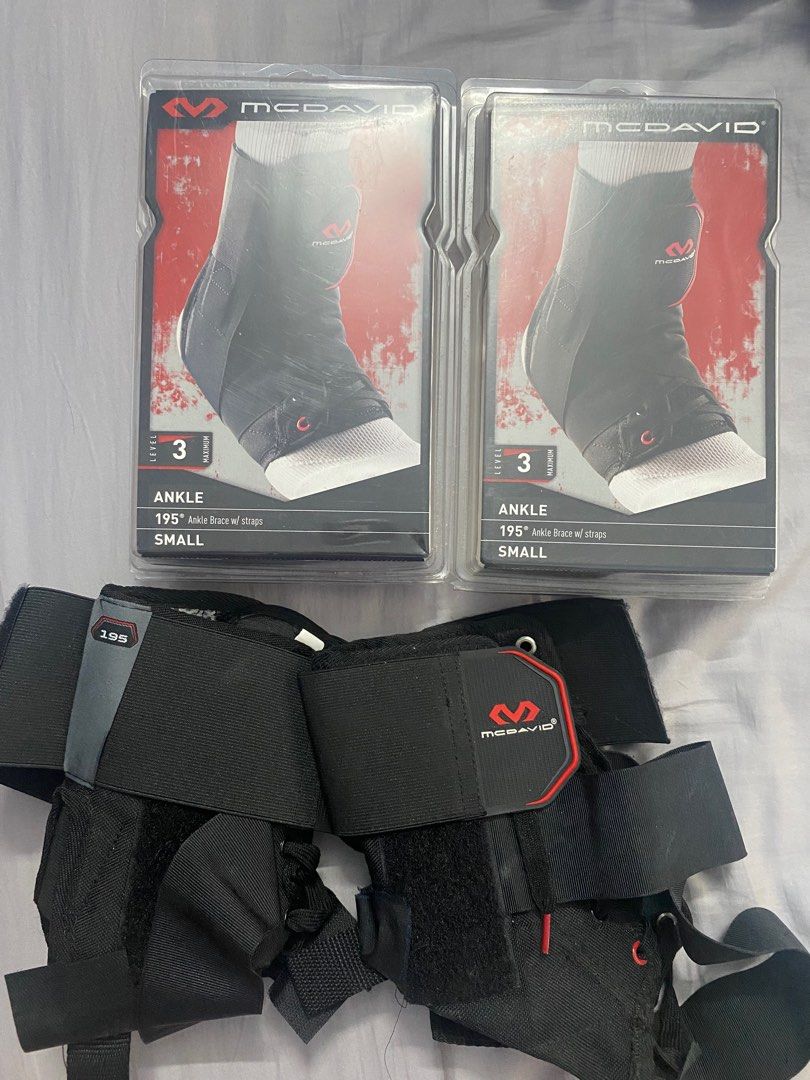 Mcdavid lvl 3 ankle brace size S set, Health & Nutrition, Braces
