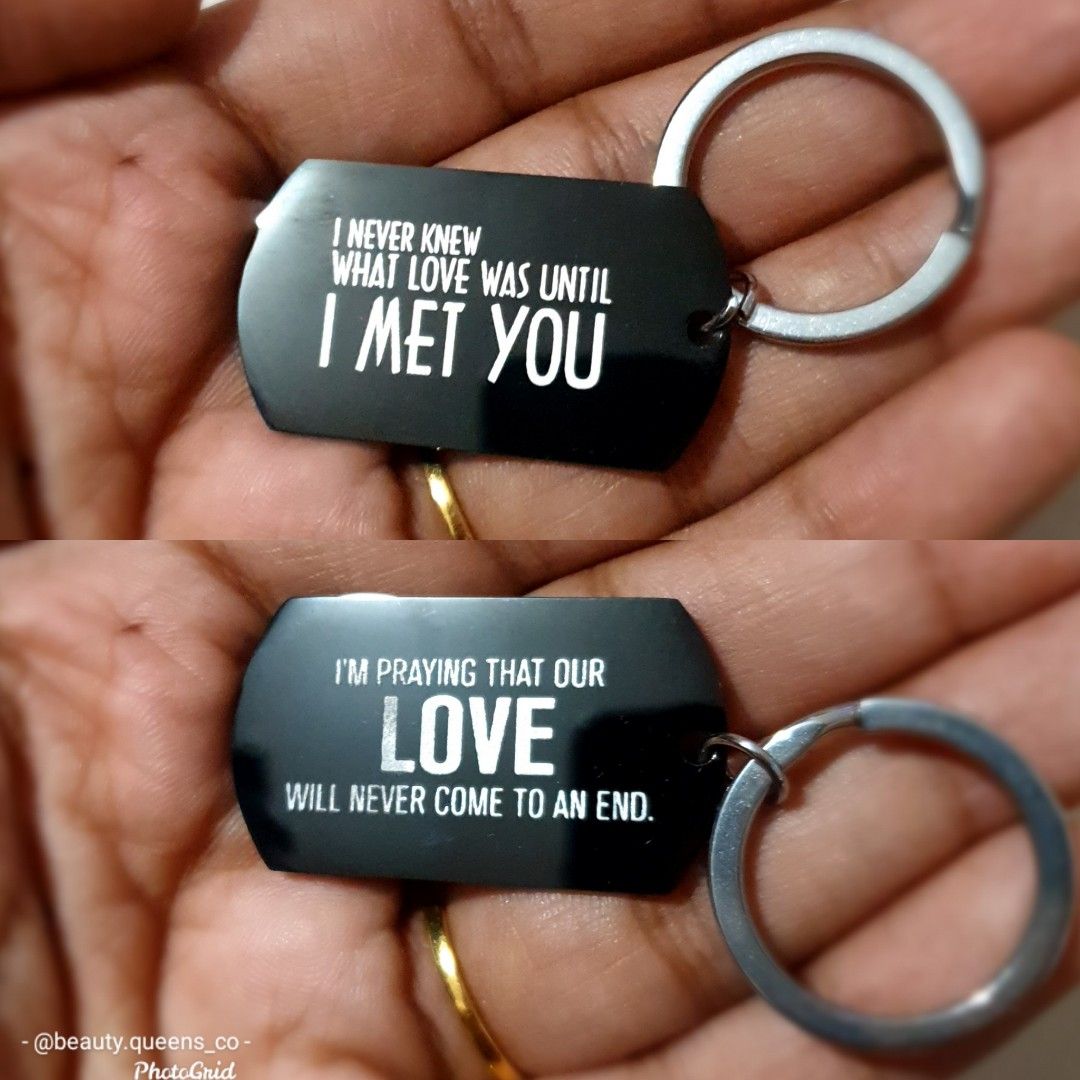 Meaningful Gifts Stainless Steel Customise Custom Made Personalised Gifts Keychains Necklaces Jigsaw Puzzle Pieces Calendar Image Engraving Black