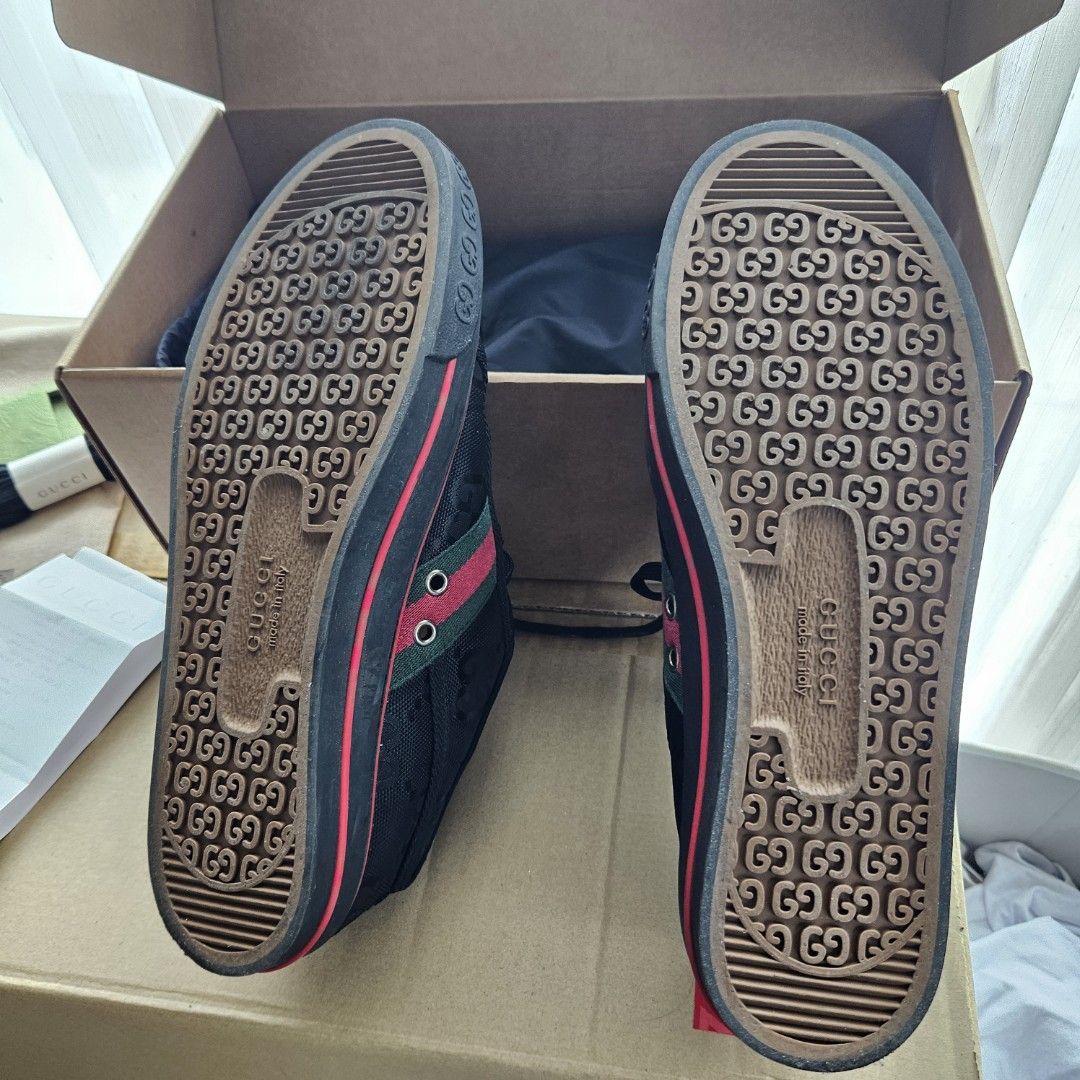 MENS GUCCI SHOES SNEAKERS OFF THE GRID 8+ KLCC LIKE NEW, Men