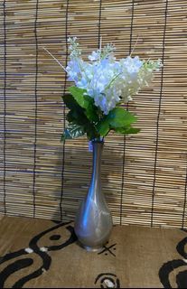 💐Metallic Silver Slim Flower Vase (Vintage)