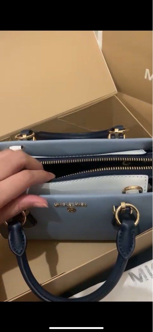 Marilyn Small Colorblock Saffiano Leather Crossbody Bag