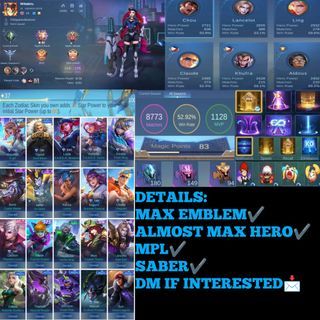 ML ACCOUNT FOR SALE CHECK PHOTO FOR THE DETAILS!!