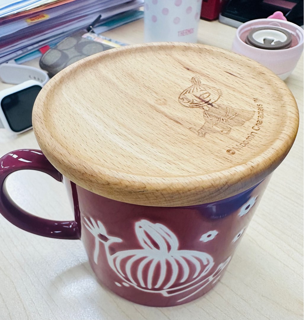 Moomin姆明瓷器耳杯+姆明原装盖-350ml, 傢俬＆家居, 廚具和餐具, 廚 