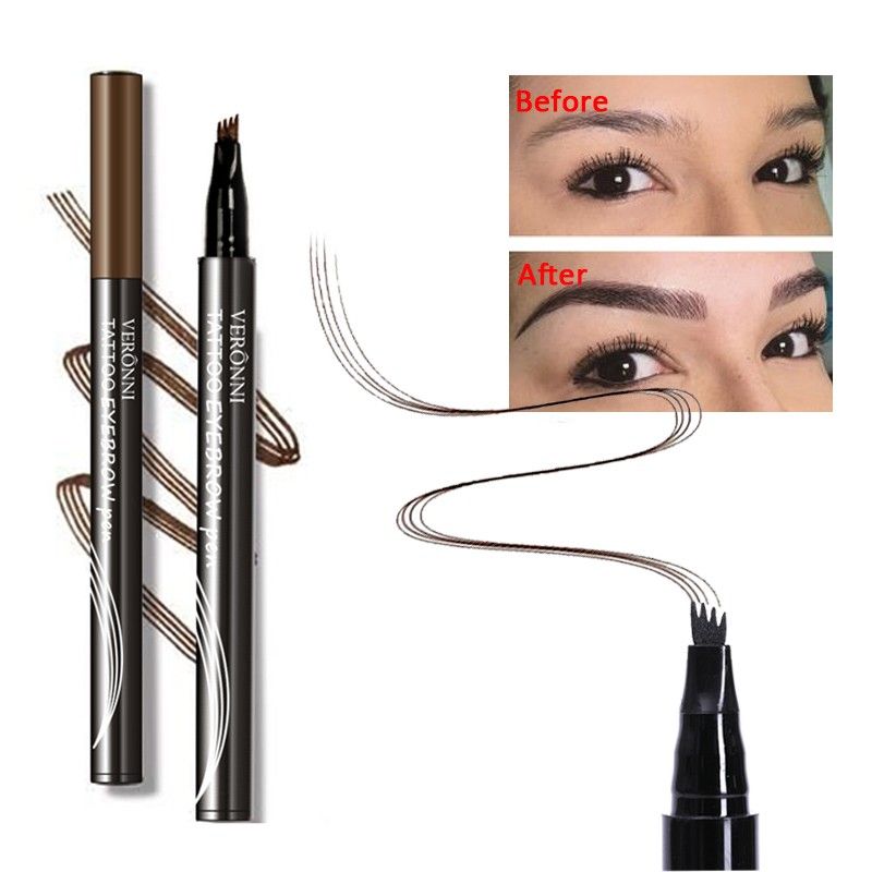 4 Split Head Liquid Eyebrow Pen Waterproof Smudge Proof - Temu