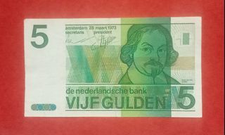 Netherlands 5 guilders banknote