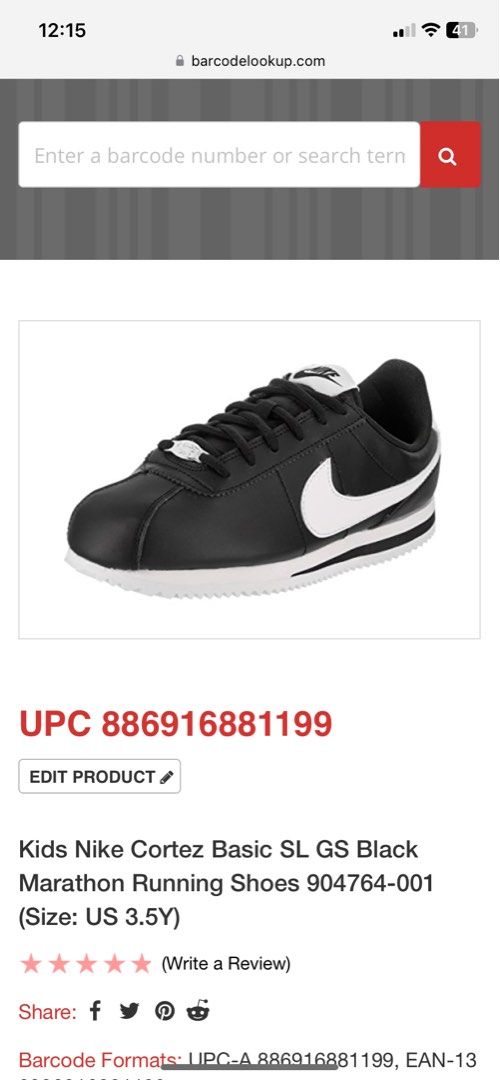 Nike Cortez Basic Leather Black White (GS) Kids' - 904764-001 - US