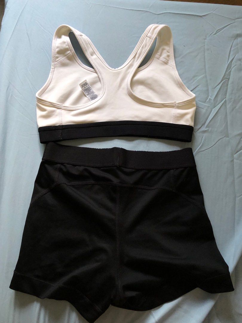 Nike sports bra and spandex set top