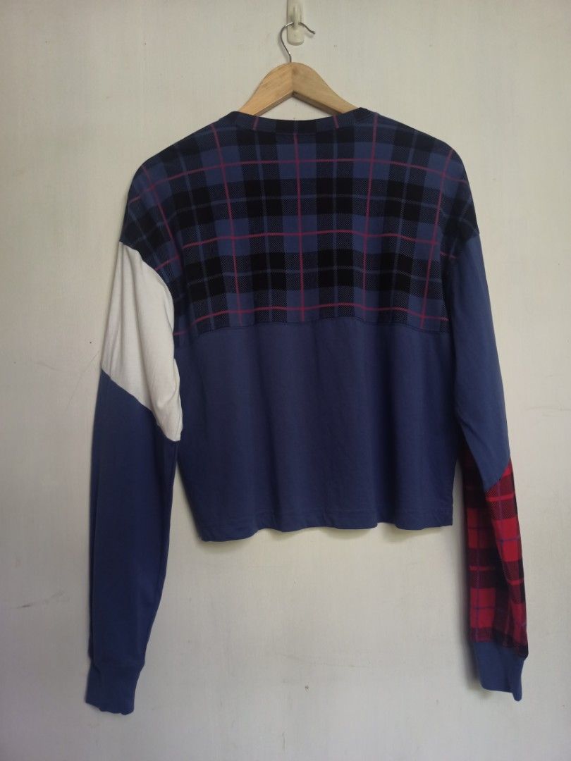 plaid nike crop top