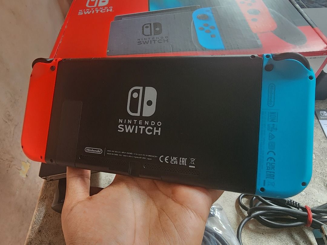 Nintendo Switch v2 CFW Atmos Neon Fullset 128GB 00, Video Game - Main Image