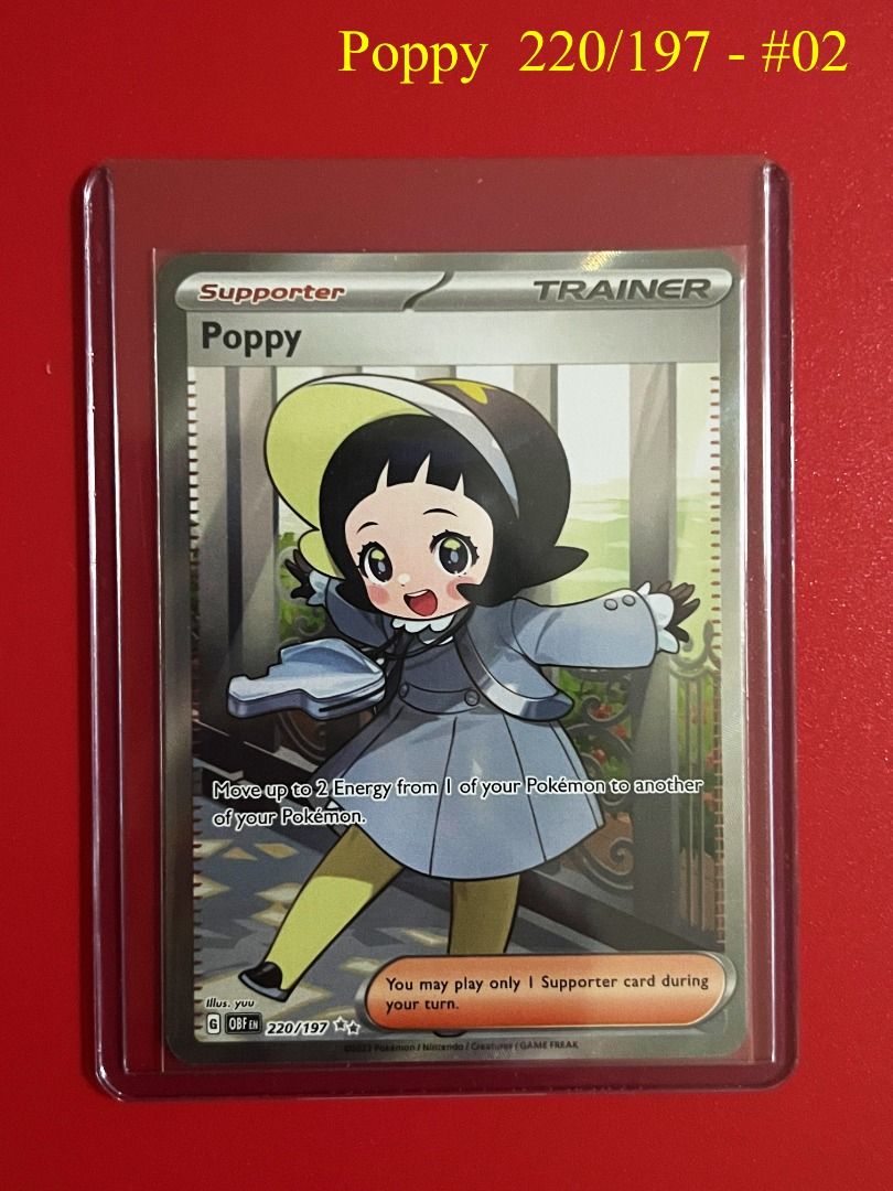 Pokemon Card Poppy 220/197, Hobbies & Toys, Toys & Games on Carousell