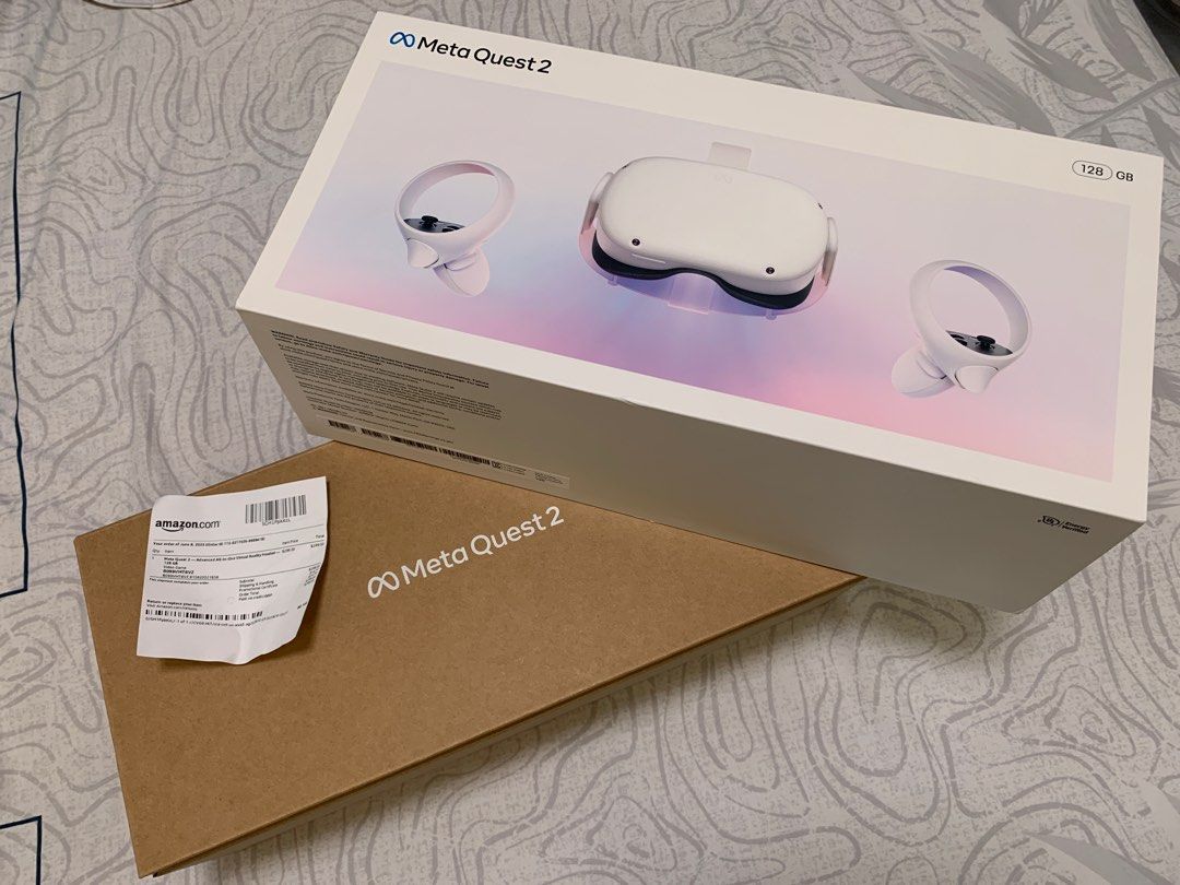 Oculus Quest 2 128GB + BOBOVR M2 plus 跟外置電池+ AMVR面罩手柄套