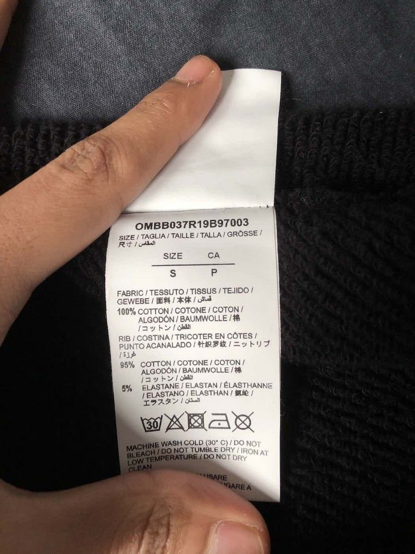 Off white sale hoodie receipt