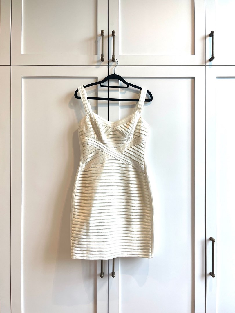 Bcbg cream dress hotsell