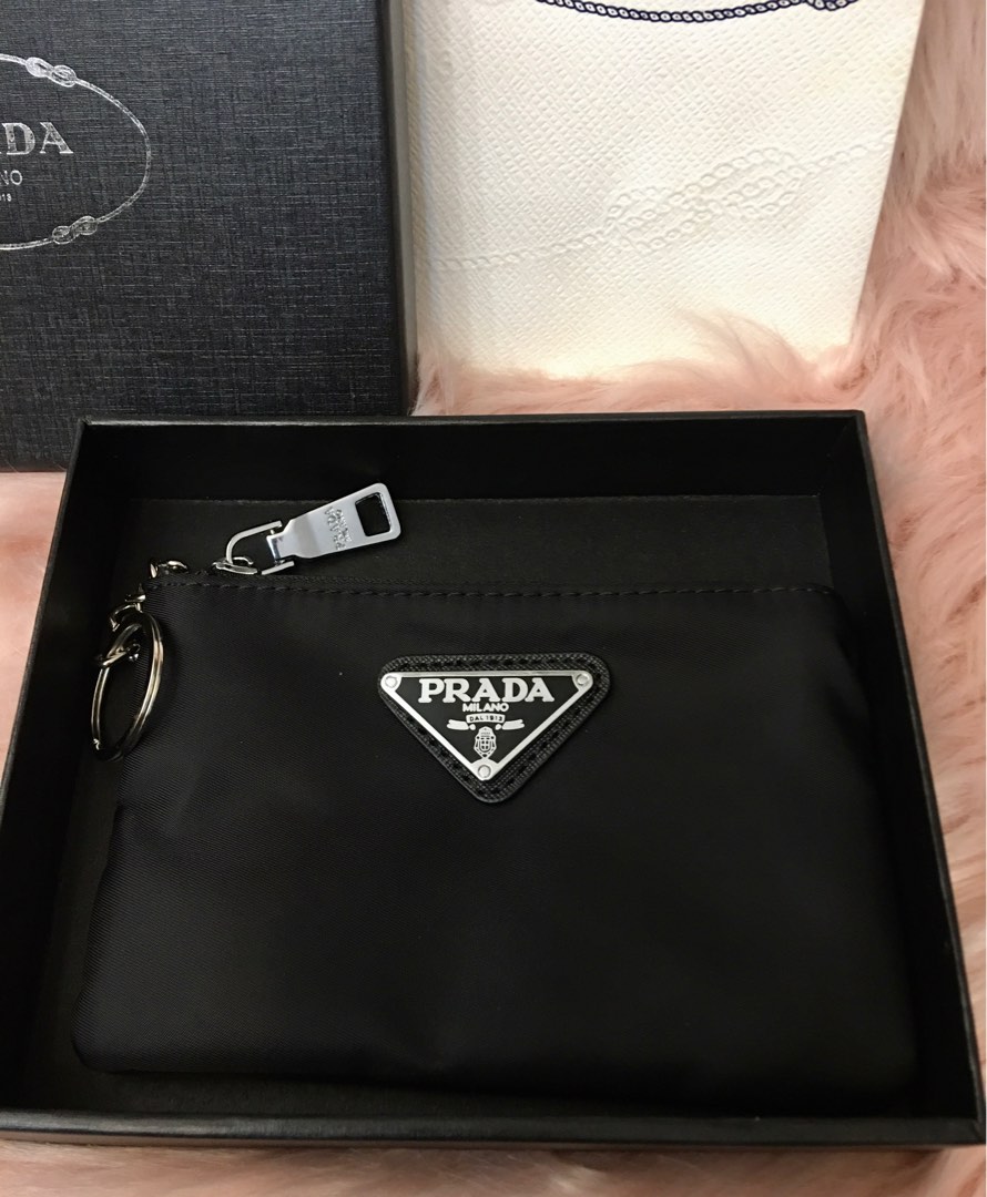 Prada best sale keychain wallet