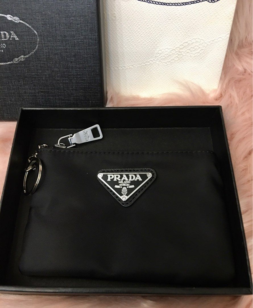 Prada keyring on sale wallet