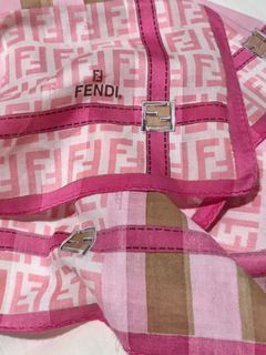 Original FENDI Monogram  Pink Bandana Neckerchief