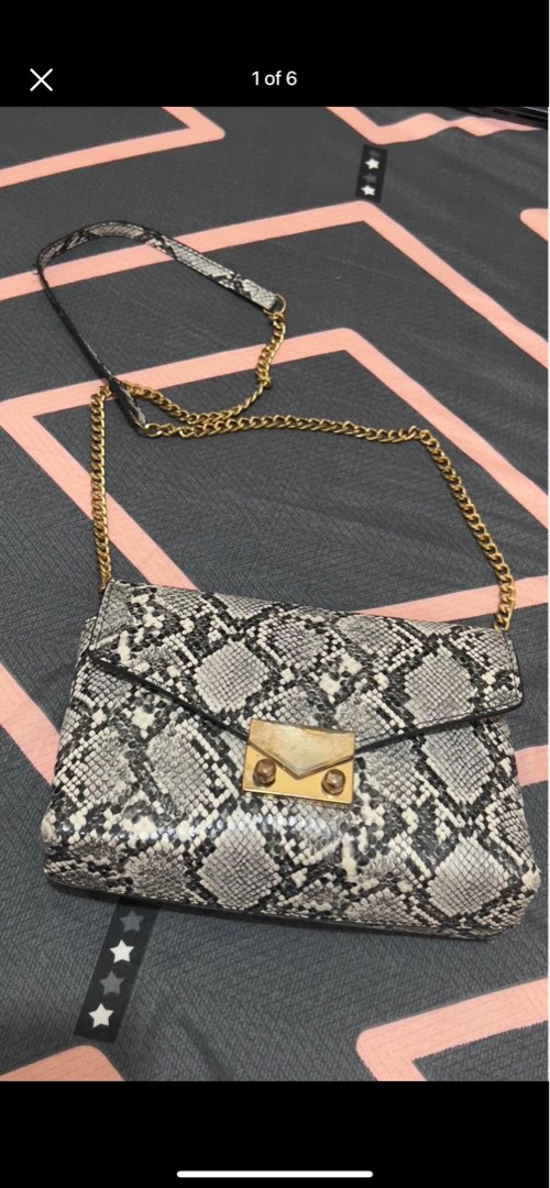 Mango snakeskin bag clearance
