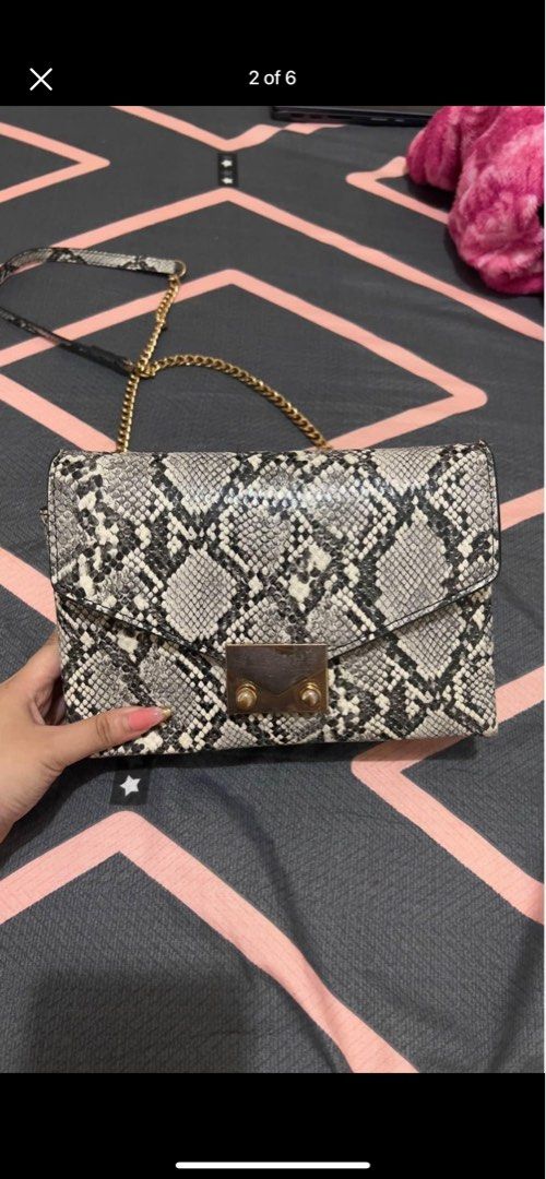 Mango new arrivals snakeskin bag