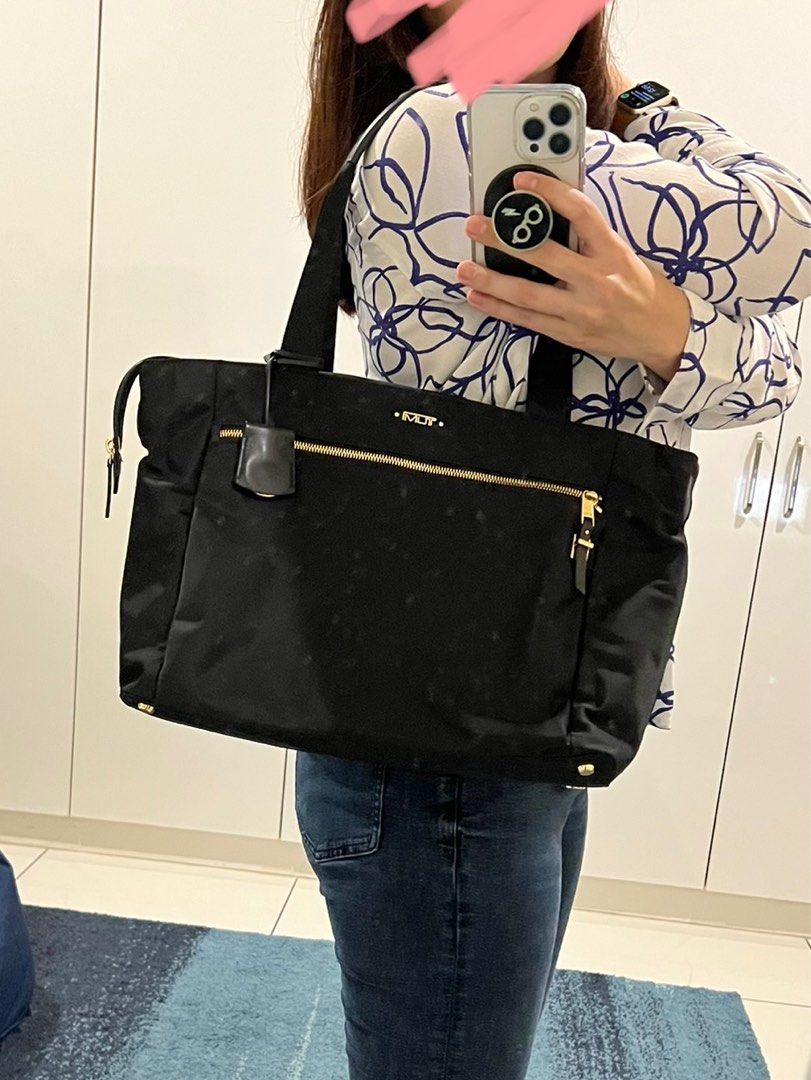 Original TUMI work laptop tote bag handbag black and gold
