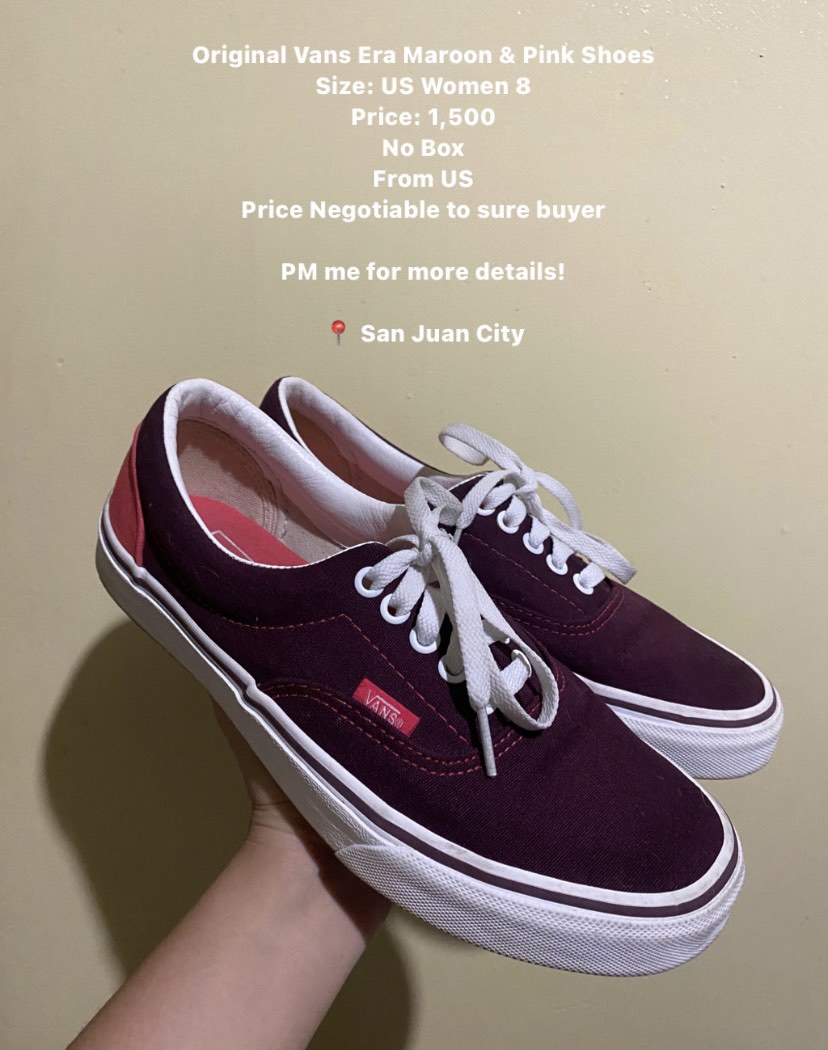 Vans discount era maroon