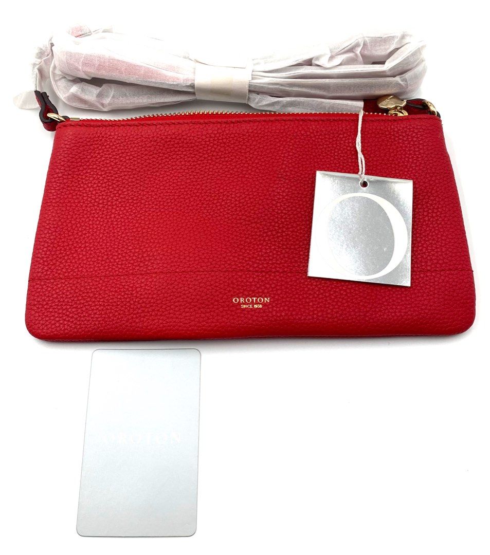 Oroton Red Leather Bag on Carousell