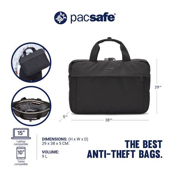 Pacsafe laptop bag, Computers & Tech, Parts & Accessories, Laptop Bags