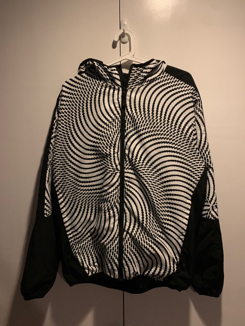 PALACE Swirl Hood Jacket Black/White
