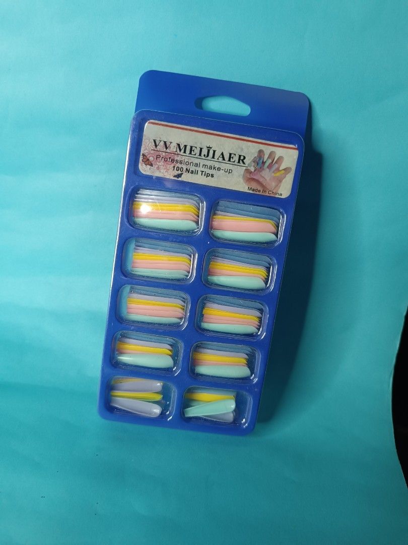 pastel colored fake nails, Beauty & Personal Care, Hands & Nails on Carousell