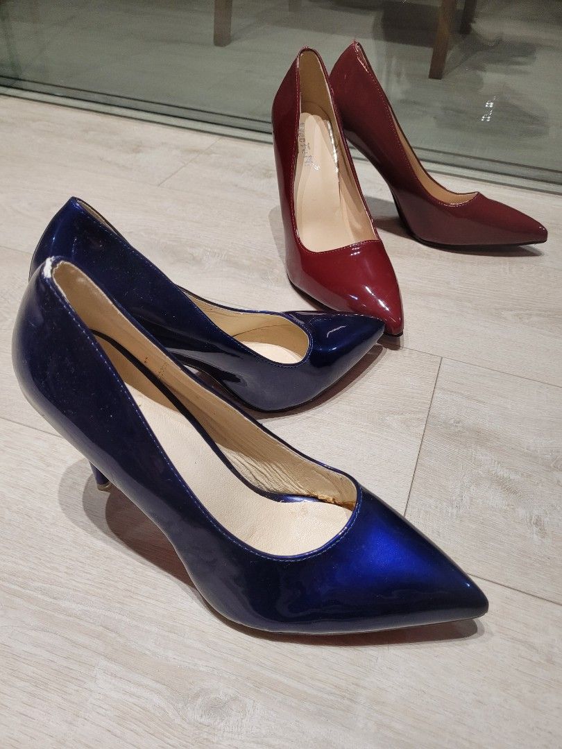 Red and blue pumps on sale