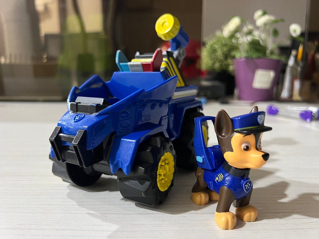 PAW Patrol, Dino Rescue Marshall's Deluxe Rev Up Vehicle with Mystery  Dinosaur Figure 