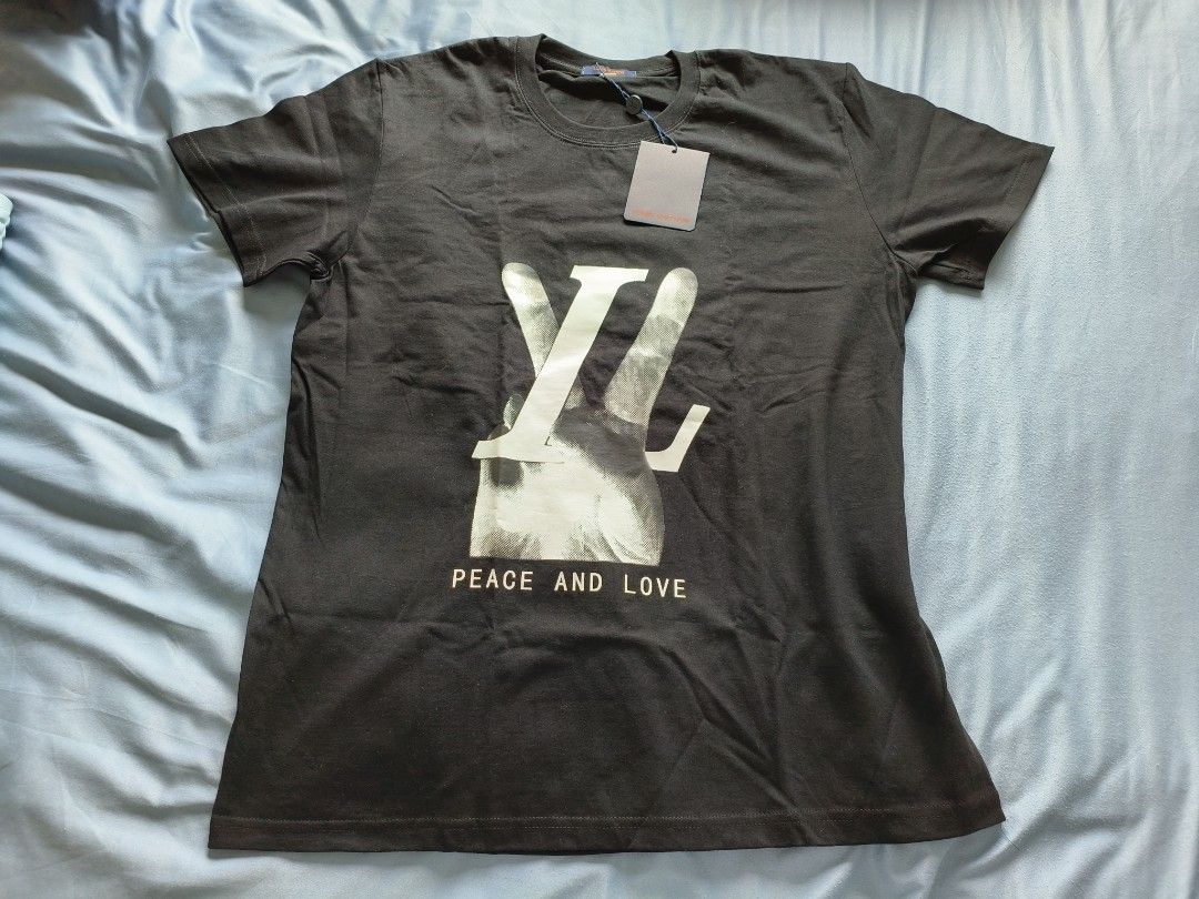 LV Peace & Love Tee, Men's Fashion, Tops & Sets, Tshirts & Polo Shirts on  Carousell