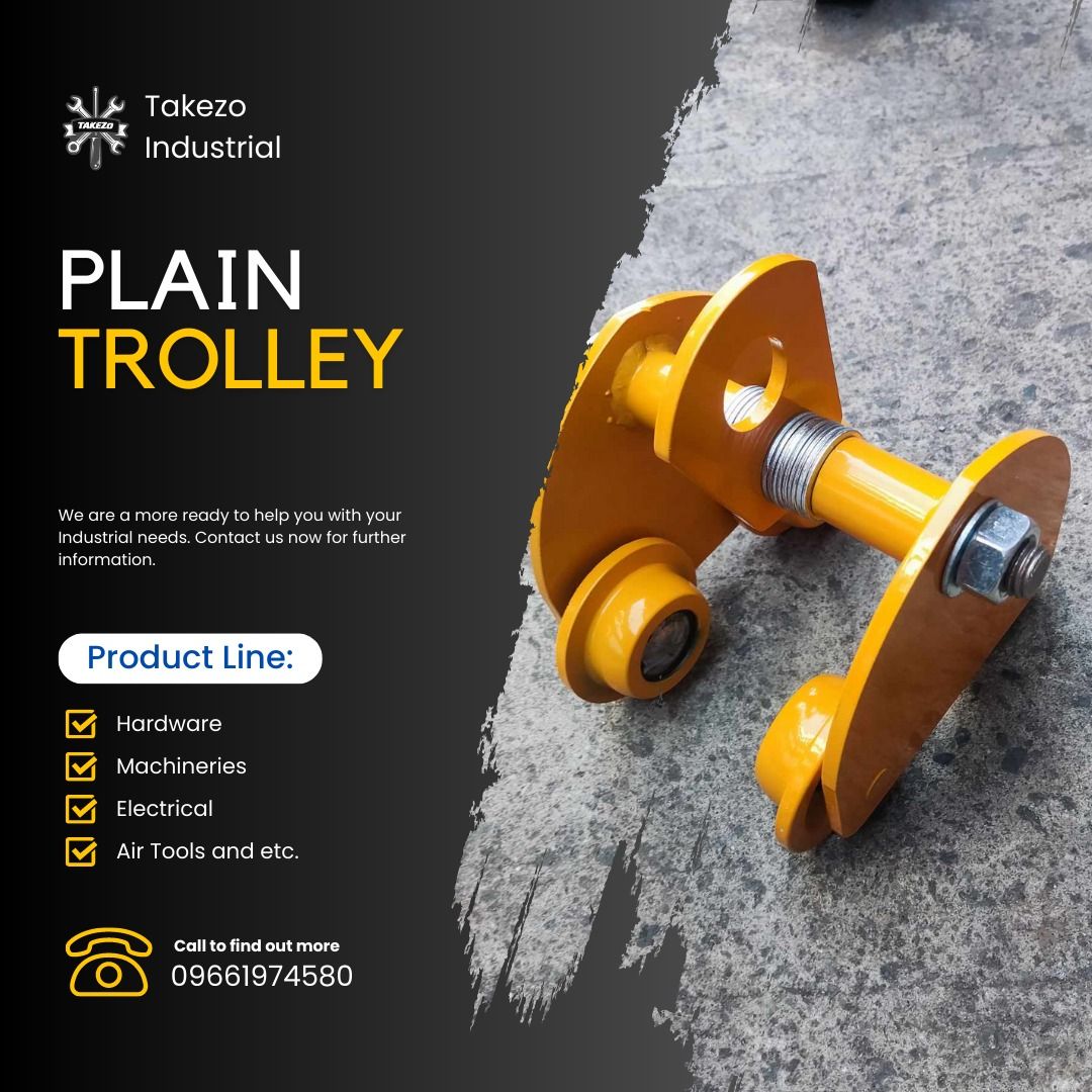 PLAIN TROLLEY, Commercial & Industrial, Industrial Equipment on Carousell