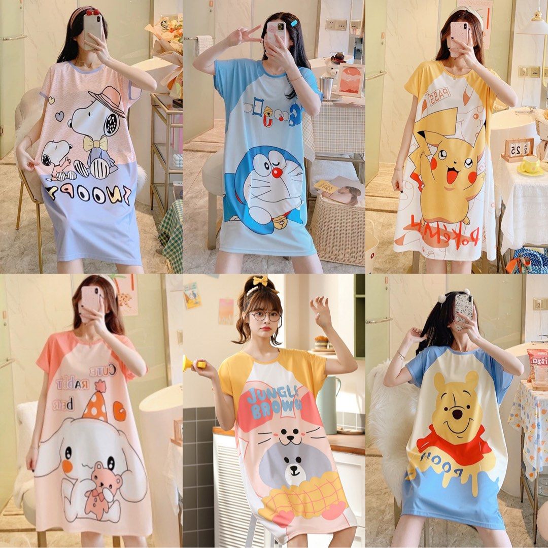 Plus size sleep dress pajamas dress Women s Fashion New Undergarments Loungewear on Carousell