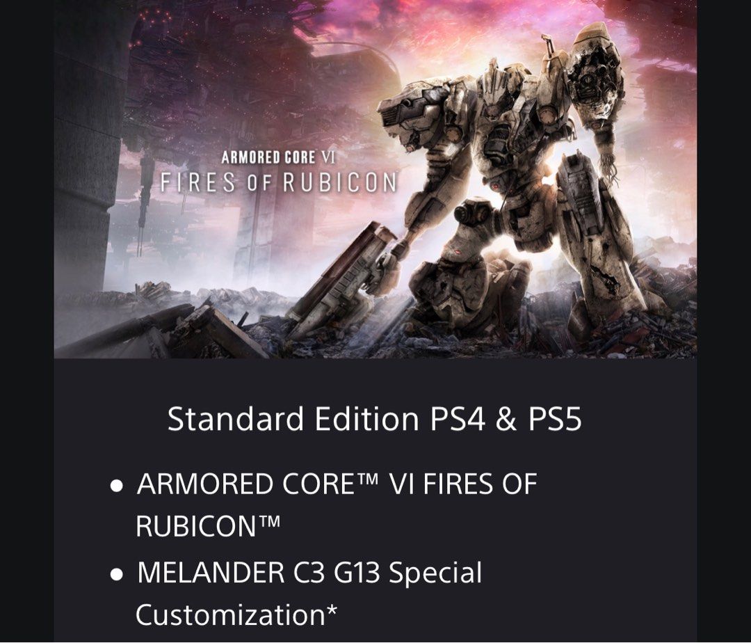 Armored Core VI: Fires Of Rubicon (PS5) *MINT COMPLETE* - Appleby Games