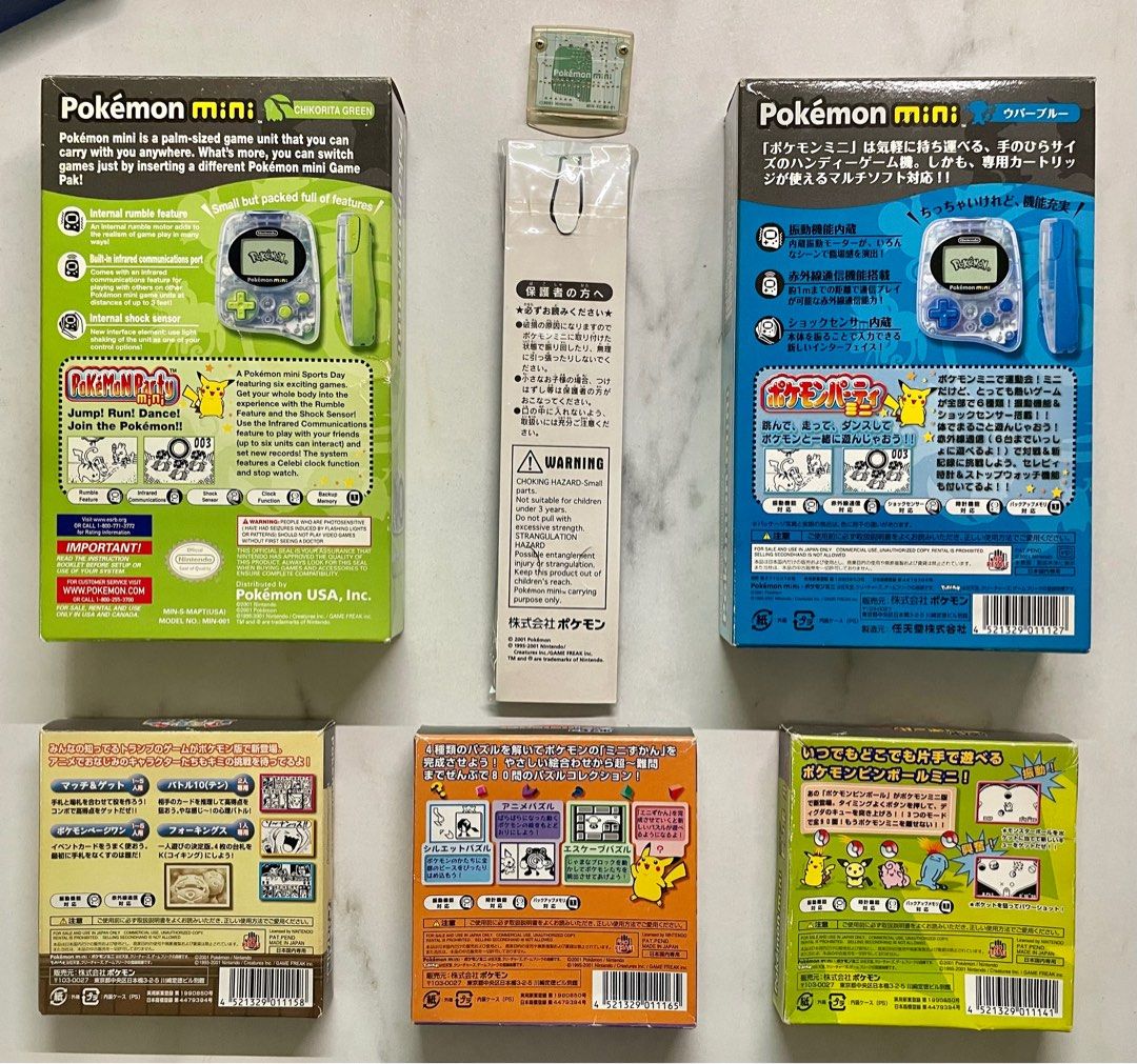 Pokémon Mini consoles with games, Hobbies & Toys, Toys & Games on Carousell