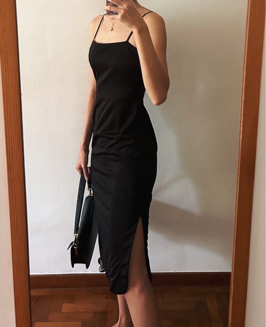 Pomelo black dress top