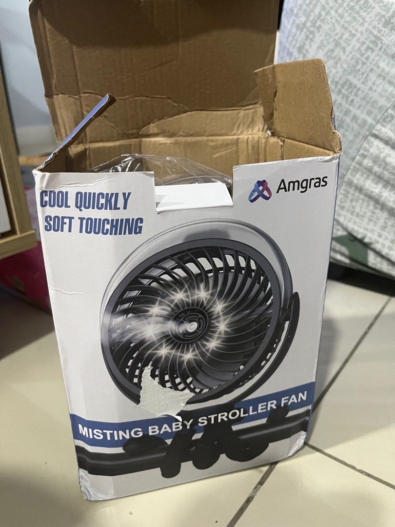 Stroller fan best sale with mist