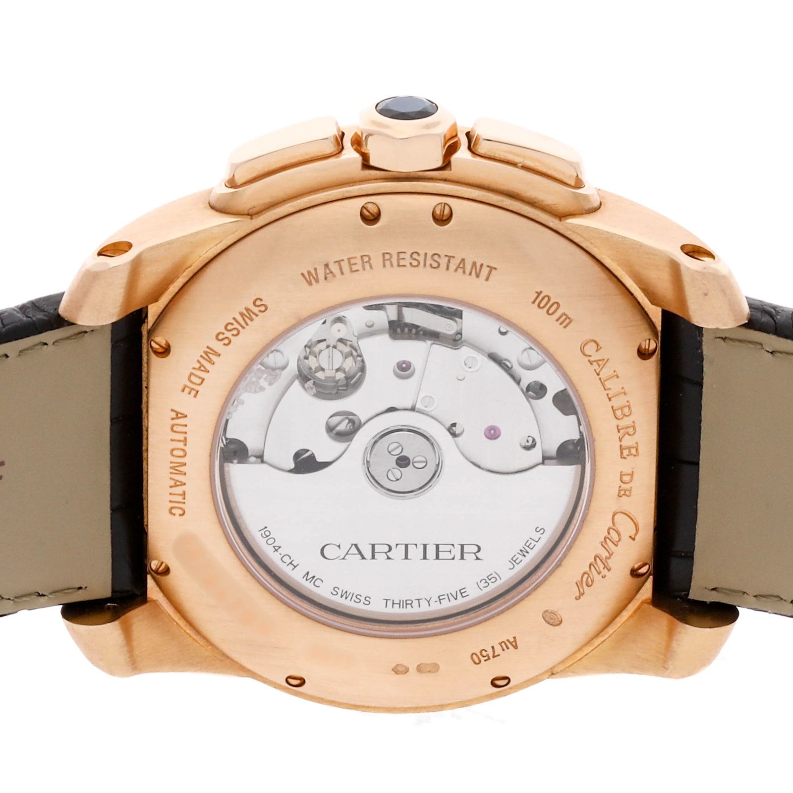 Pre Owned Cartier Calibre De Cartier Chronograph W7100044 Luxury