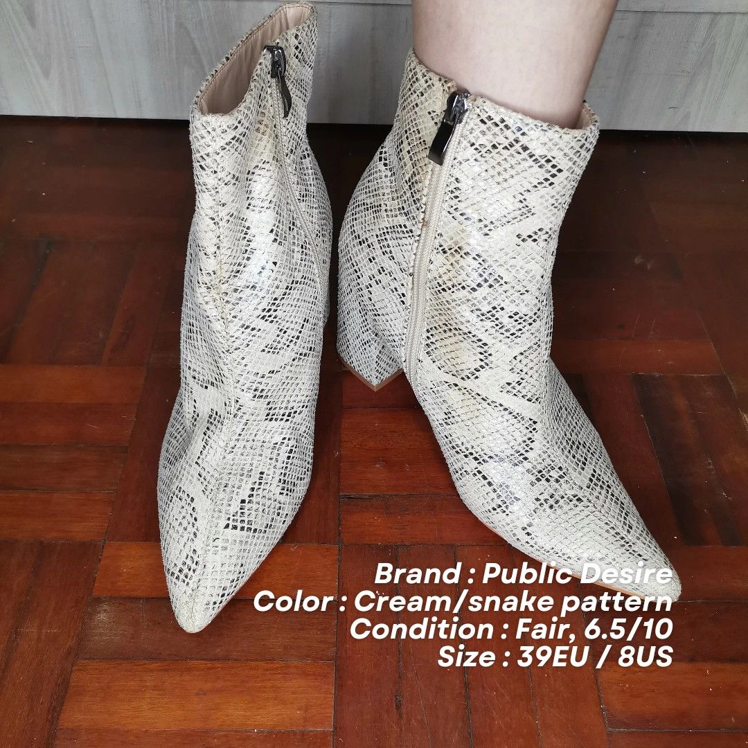 Public desire top snake boots
