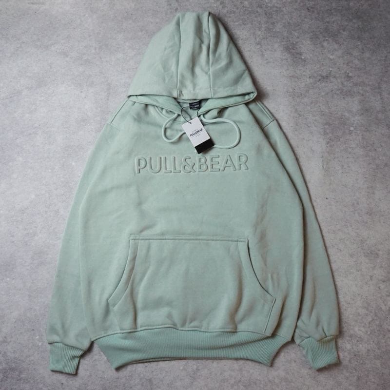 Pull Bear Basic Hoodie Fesyen Pria Pakaian Baju Luaran di Carousell