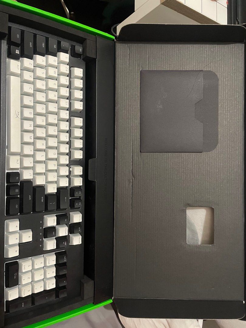 Razer Blackwidow Mechanical Keyboard with HyperX pudding keycaps