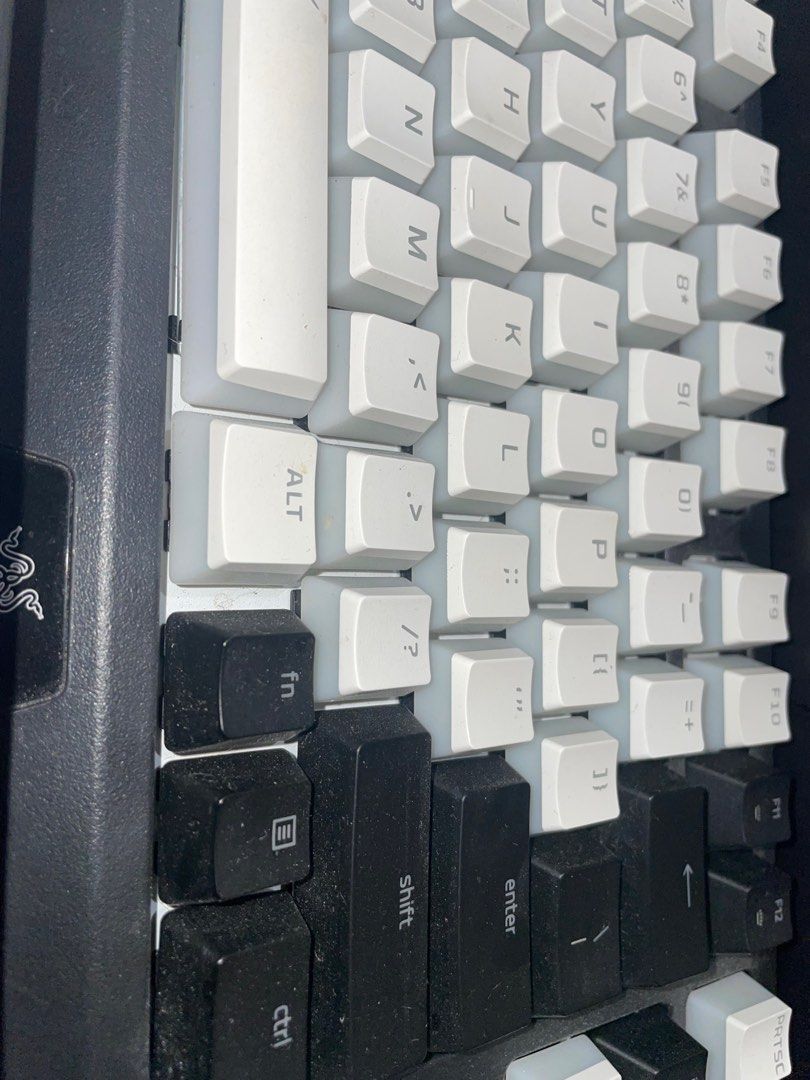 Razer Blackwidow Mechanical Keyboard with HyperX pudding keycaps