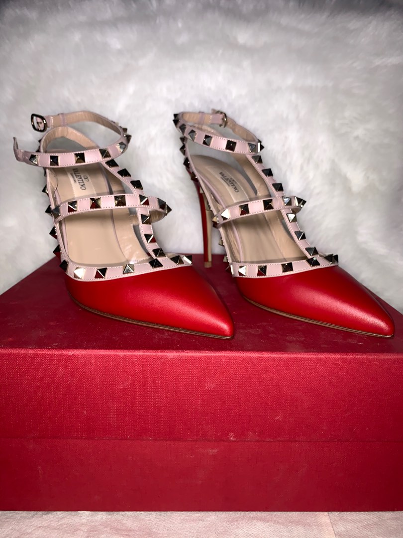 Valentino rockstud red heels new arrivals