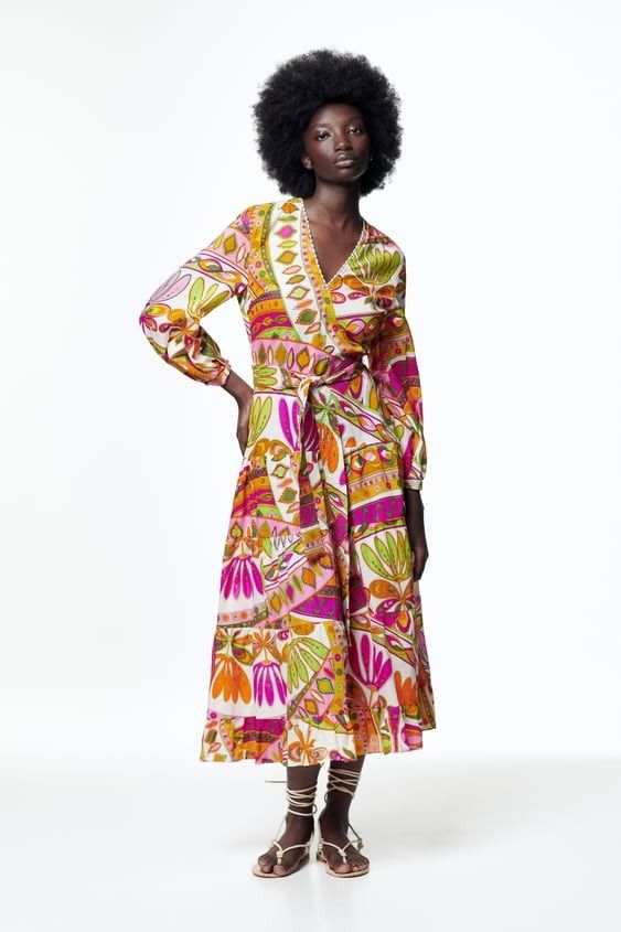 Zara multi coloured dress clearance
