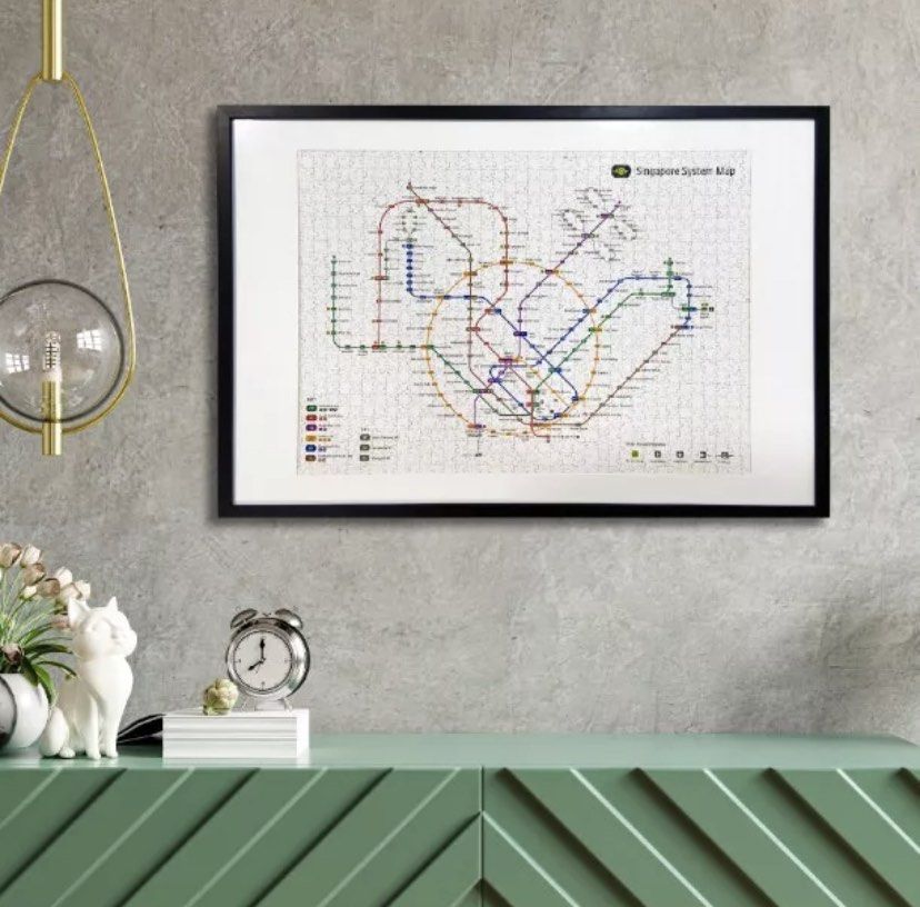 SG MRT Map Jigsaw Puzzle (1000 pieces), Furniture & Home Living, Home